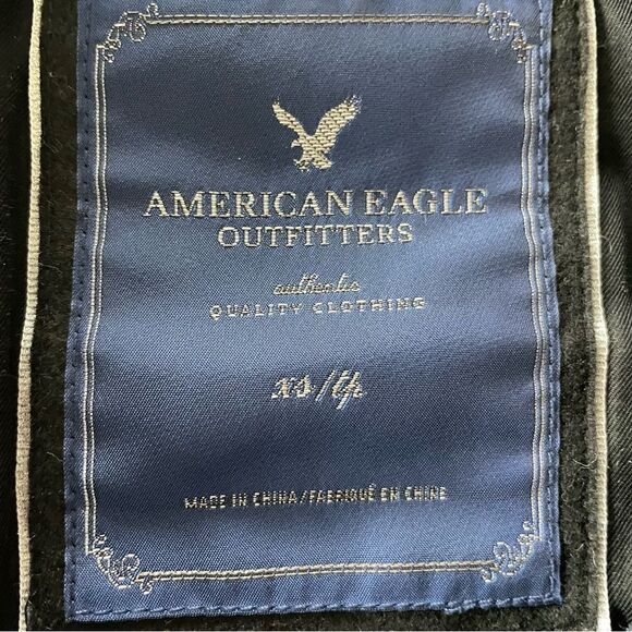 American Eagle Wool Plaid Peacoat - Picture 5 of 6